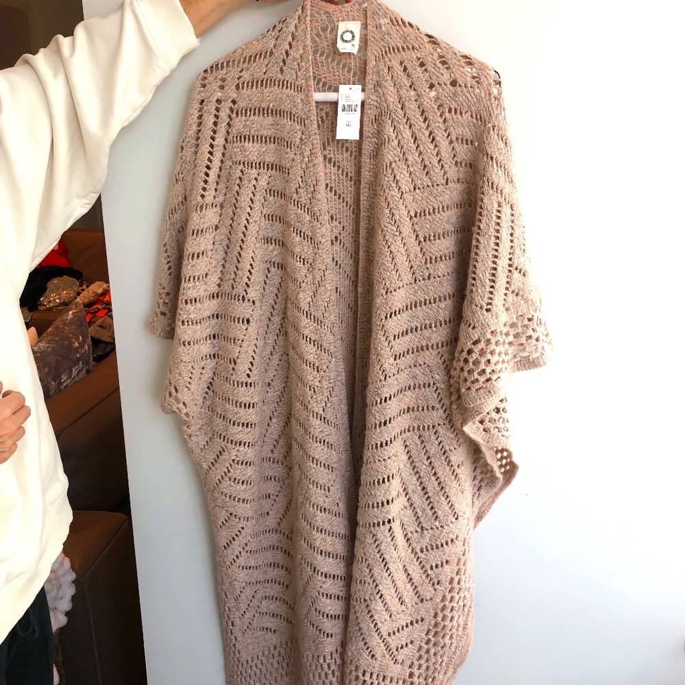 NWT Anthropologie Akemi Kin Textured Oversized Poncho OS